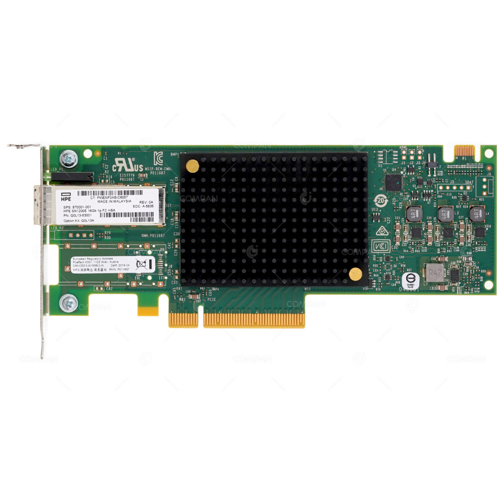 870001-001 LP  HPE SN1200E SINGLE PORT 16GB SFP+ FIBRE CHANNEL HOST BUS ADAPTER